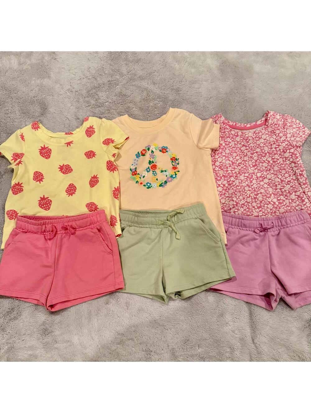 Cat & Jack Toddler Girls 3T Summer Outfit Bundle
